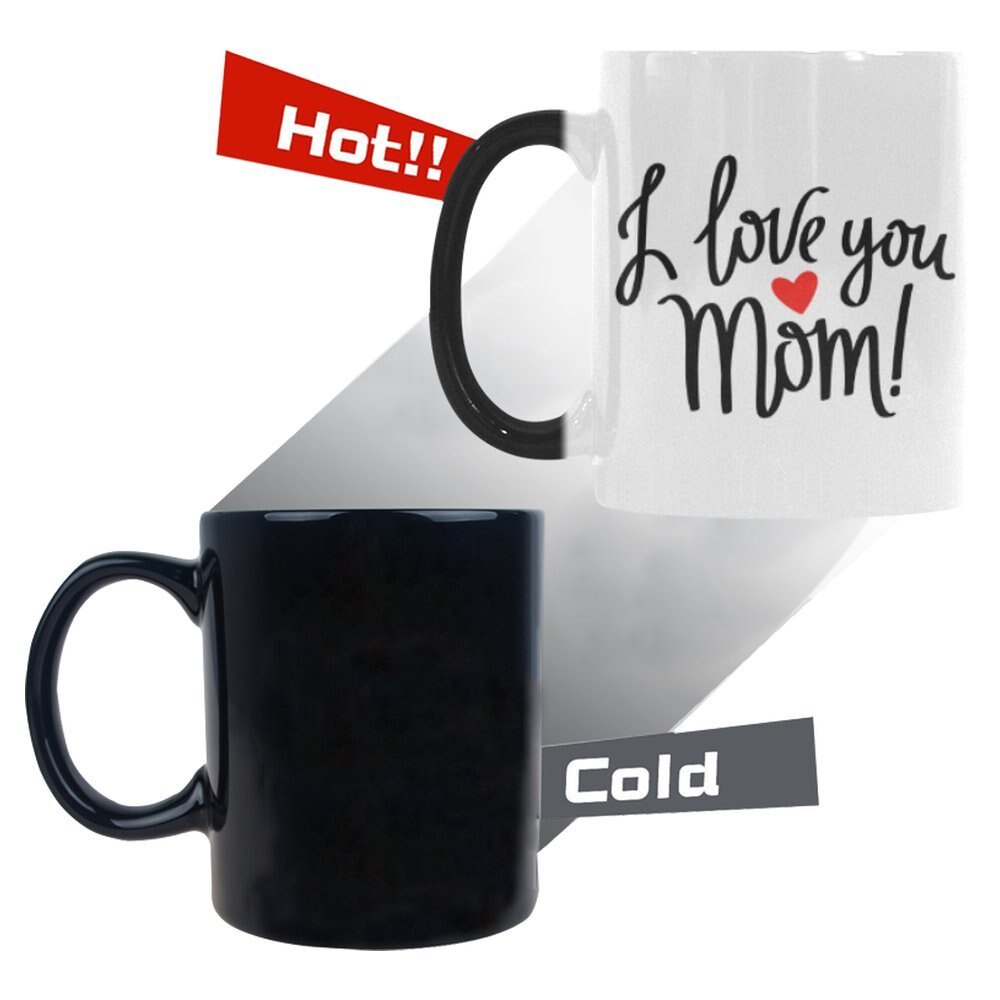 Cốc Uống Cà Phê Thay Đổi Màu Sắc Theo Câu Trích Dẫn I Love You Mom