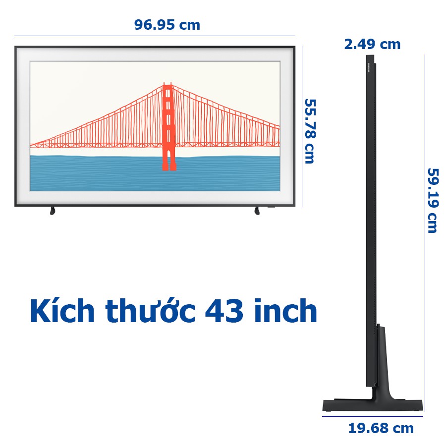 Smart TV Samsung 4K The Frame 43 inch QA43LS03A - Bảo hành 2 năm chính hãng