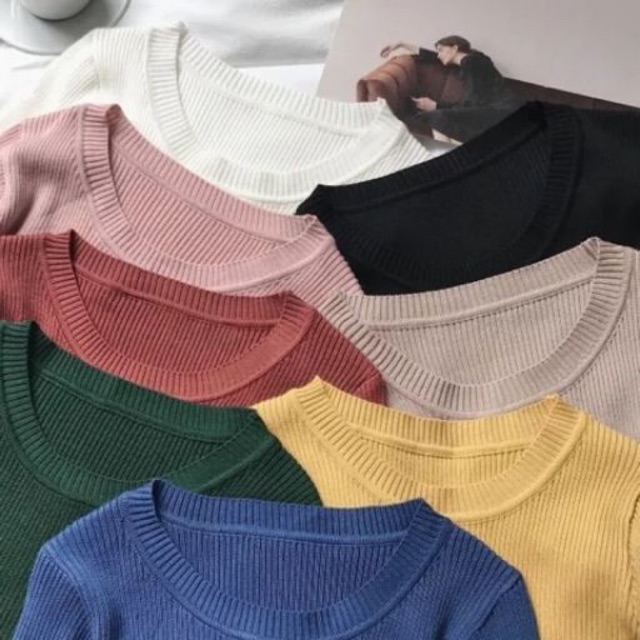 MS164 Áo len 1 màu basic