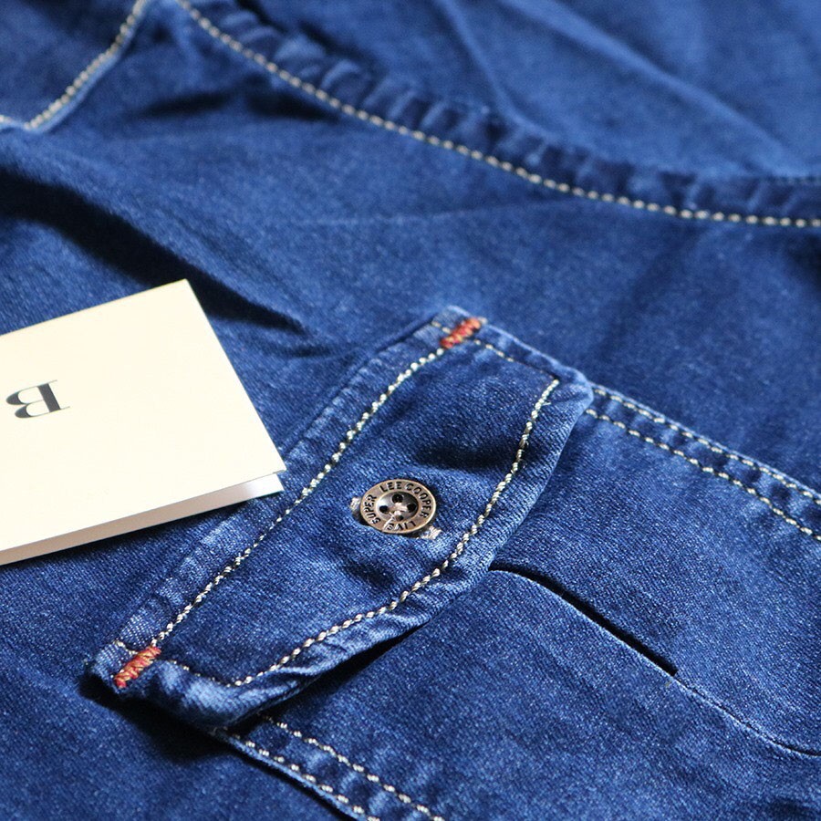Sơ mi cộc tay Jean Denim vải dày mềm co giản tốt áo sơ mi jeans ngắn tay size 60-85kg