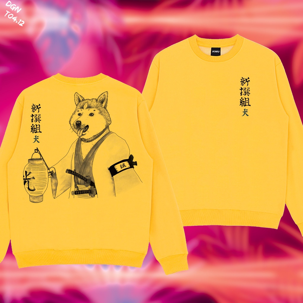 sweater vàng hình Shiba Nhật TO4.12