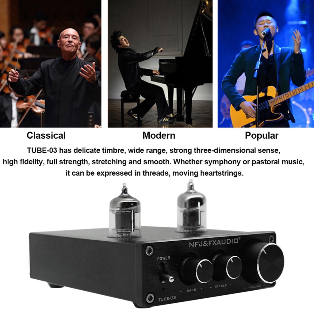 Bộ Khuếch Đại Âm Thanh Fx-Audio Tube-03 Mini Hifi 6k4 có nguồn ngoài -dc3449