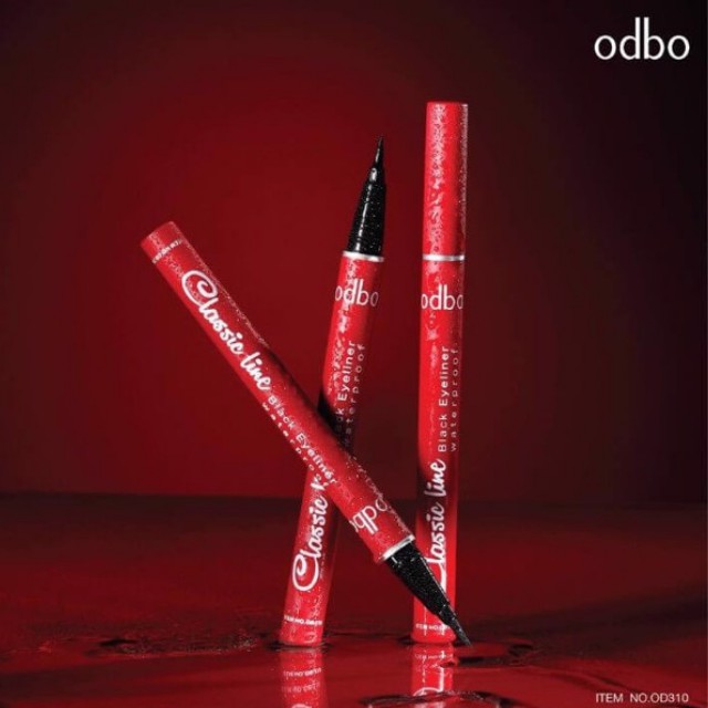 (Dễ vẽ)Kẻ mắt nước Odbo Classic Line Black Eyeliner Waterproof OD310 Thái Lan