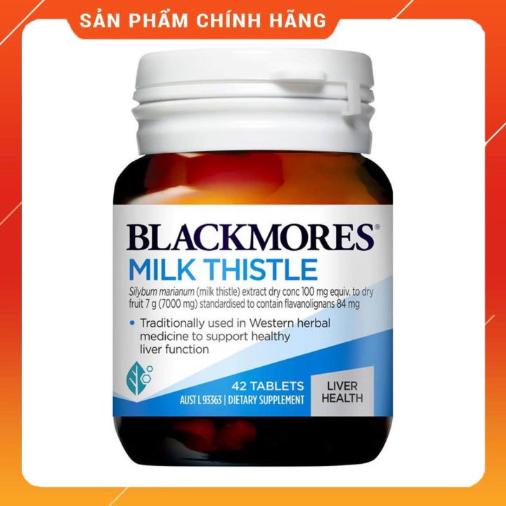 Viên uống thải độc gan Blackmores Milk Thistle của Úc mẫu mới 2021