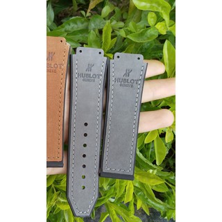Dây Da Lộn Xám Cho Đồng Hồ Hublot ( Tặng Kèm Tua Vít Mở Ốc)