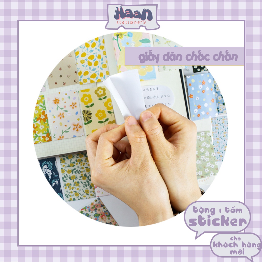 Set 30 miếng dán sticker 🌼🌻hoa nhí vintage dễ thương🌼🌻 trang trí sổ tay, planner, bullet journal