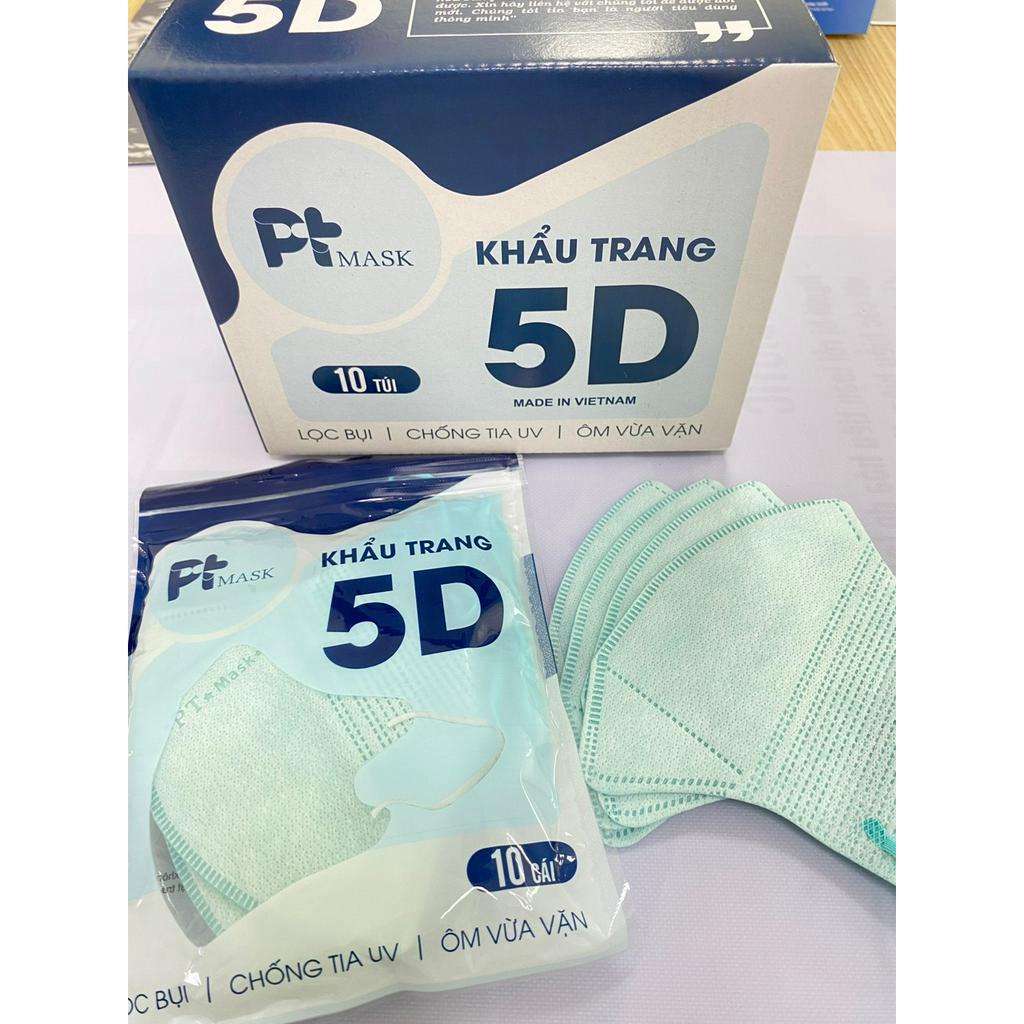 Khẩu trang 5D Mask PT 3 lớp kháng khuẩn hàng chính hãg công ty