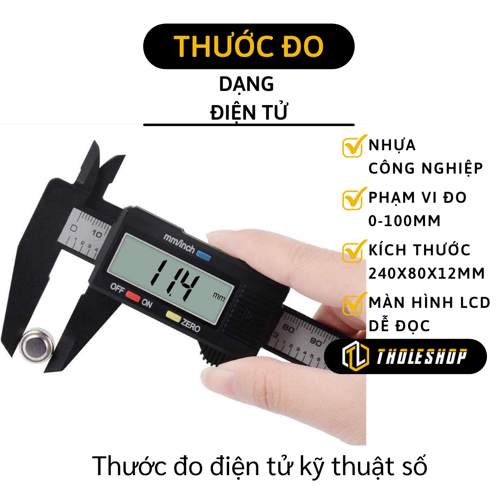 Thước Điện Tử - Thước Kẹp Kỹ Thuật Số Vernier Caliper Đo Đường Kính Sợi Nhựa 6232