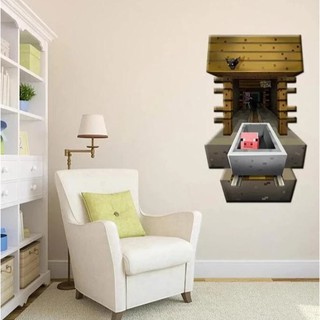 Decal dán tường minecraft 3D