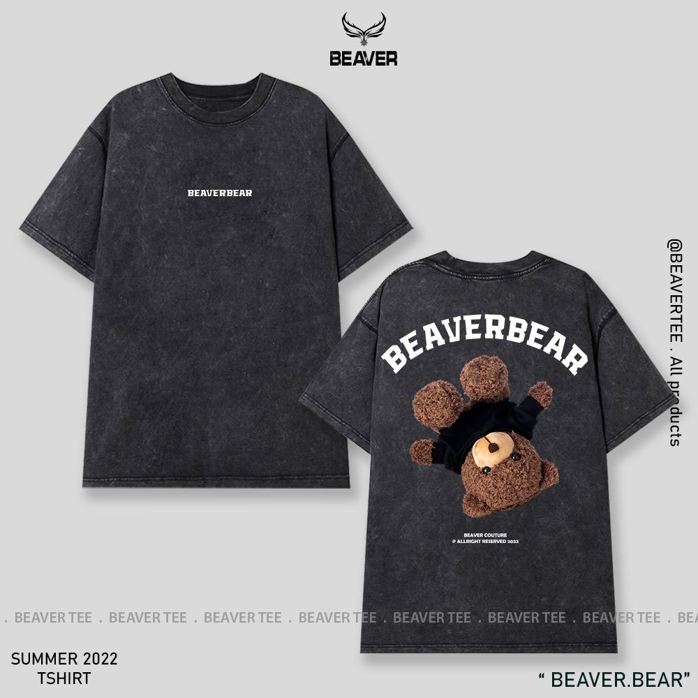 Áo thun Beaver Tee BEAVER BEAR Local Brand tay lỡ form rộng nam nữ Unisex Freeship Extra
