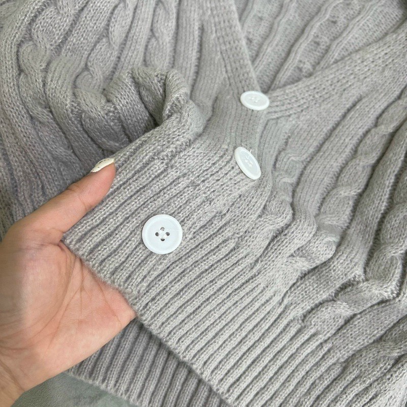 Áo cadigan ,Áo khoác len Thừng khoác nhẹ from chuẩn chất cực đẹp Hàng mềm mại len Rope,cadigan thừng 3 khuy cho nữ