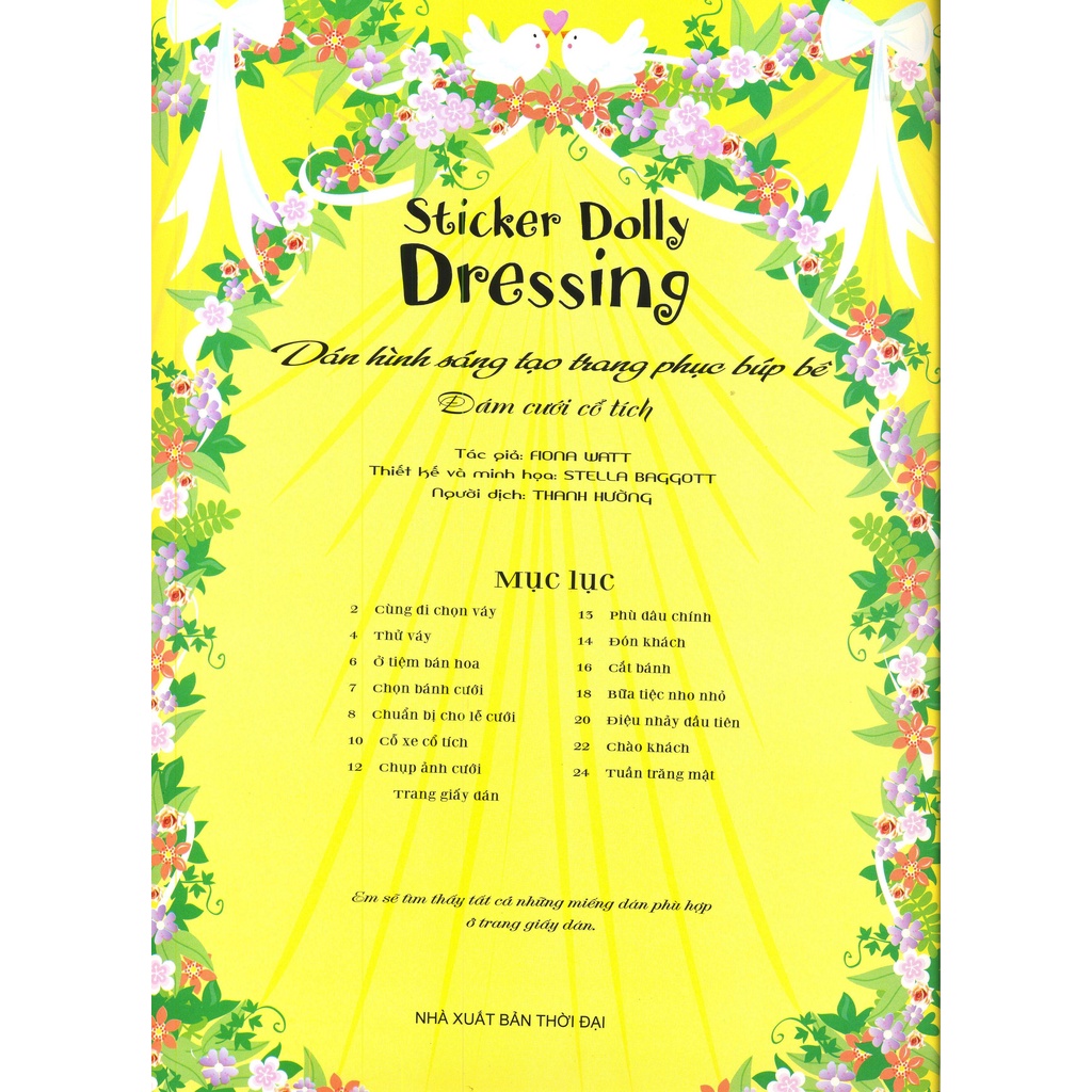 Sách Dán Hình Sáng Tạo Trang Phục Búp Bê - Đám Cưới Cổ Tích