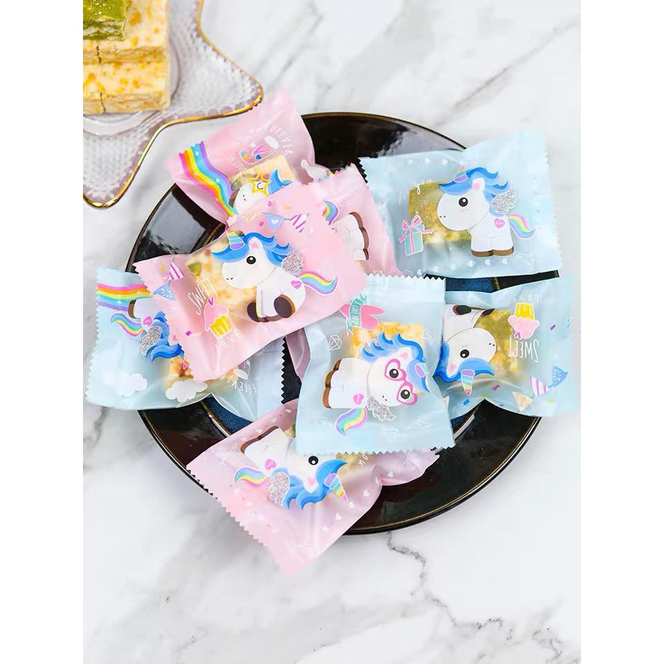 Túi Bánh Quy, Túi Bánh Hạnh Nhận ~ Pony, Unicorn - Xanh