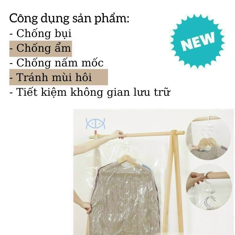 Túi Treo Đựng Đồ Hút Chân Không Tiết Kiểm Kiệm Không Gian Có Móc Treo