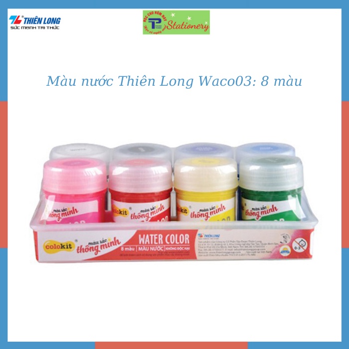 Bộ màu nước Colokit 12 màu WACO05,07- Bộ màu nước 8 màu WACO03,06 Thiên Long