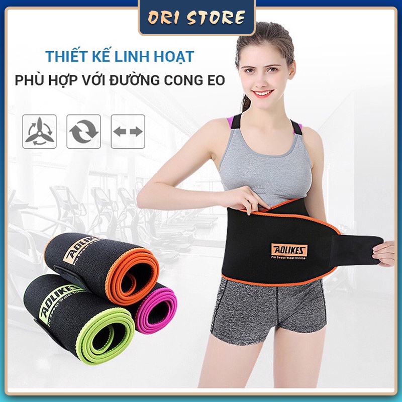 Đai quấn nóng giảm mỡ bụng, tập YOGA, GYM chính hãng Aolikes- ORI STORE