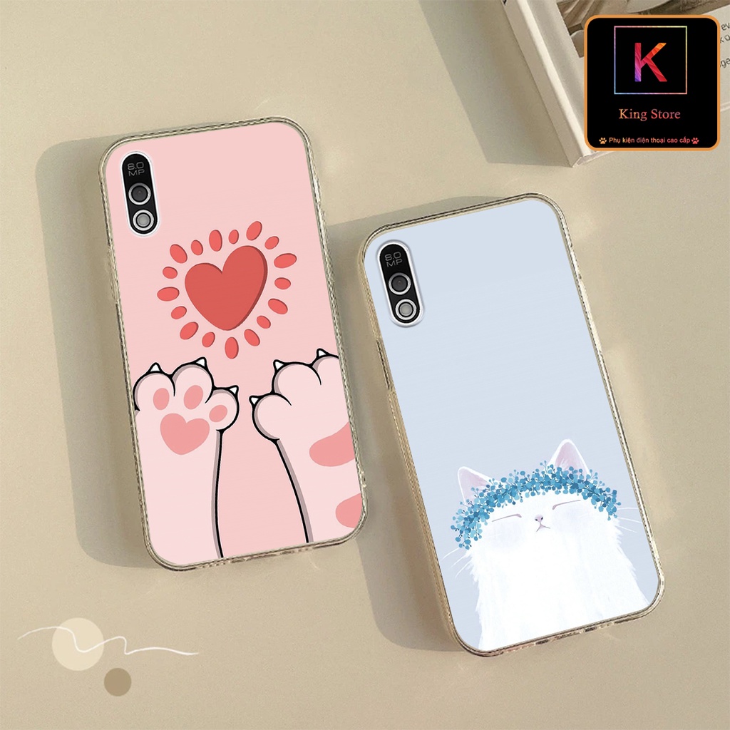 Ốp Lưng Vsmart Bee 3 - Vsmart Bee in hình LoveCat - Chất liệu Silicon siêu bền