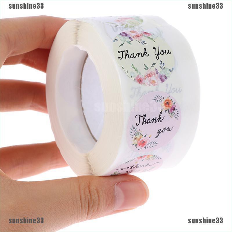 Cuộn 500 Miếng Dán Chữ Thank You Xinh Xắn