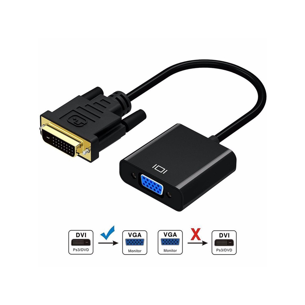 Dây Chuyển Dvi Ra Vga - DVI-D 24+1 đầu đực ra VGA Full màn hình thích hợp cho máy tính máy chiếu card đồ họa | BigBuy360 - bigbuy360.vn