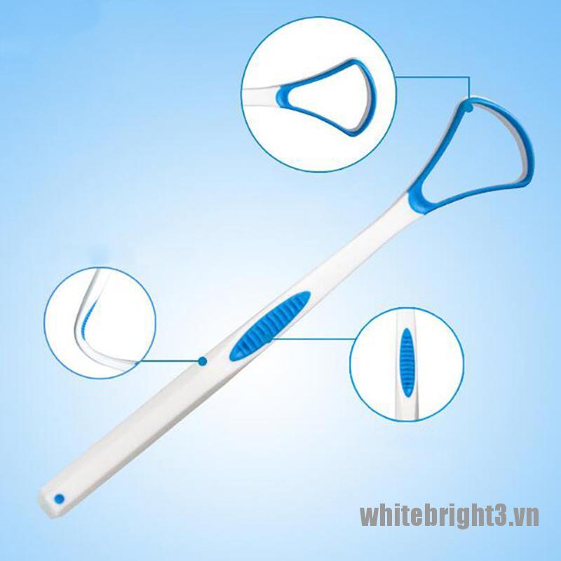 (Hàng Mới) Dụng Cụ Vệ Sinh Lưỡi Bằng Nhựa Màu Trắng