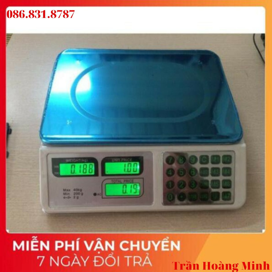 CÂN ĐIỆN TỬ TÍNH TIỀN 40kg/2g Cao Cấp. NÚT NHỰA .