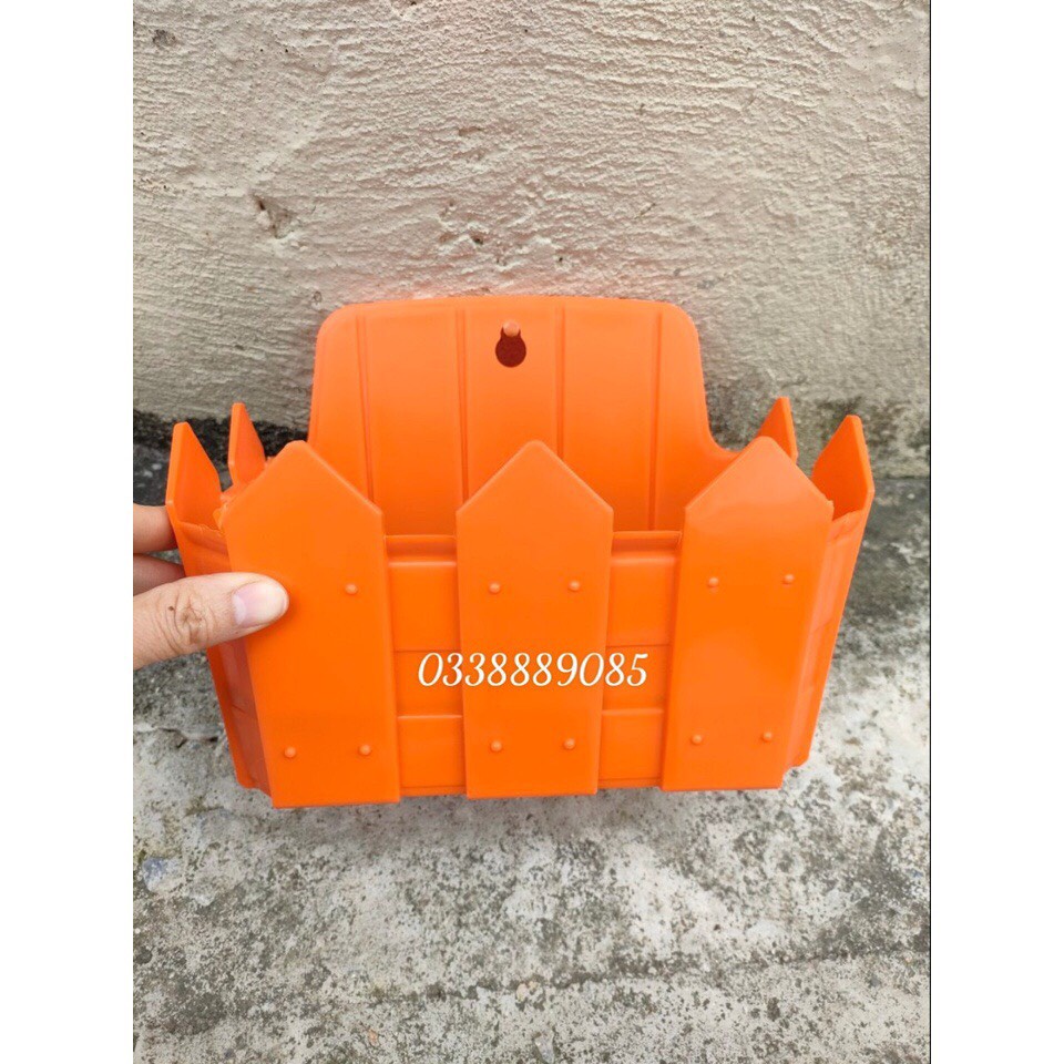 Chậu nhựa hàng rào treo tường trồng cây-loại cao cấp đủ màu