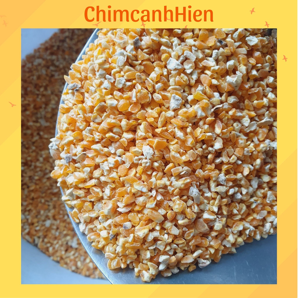 1 KG Hạt ngô  vụn dành cho chim, vẹt, bồ câu, cu gáy...