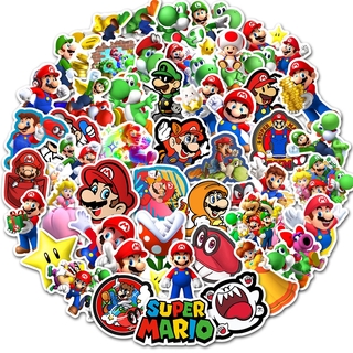 Bộ 50 miếng sticker hình super mario trang trí xinh xắn