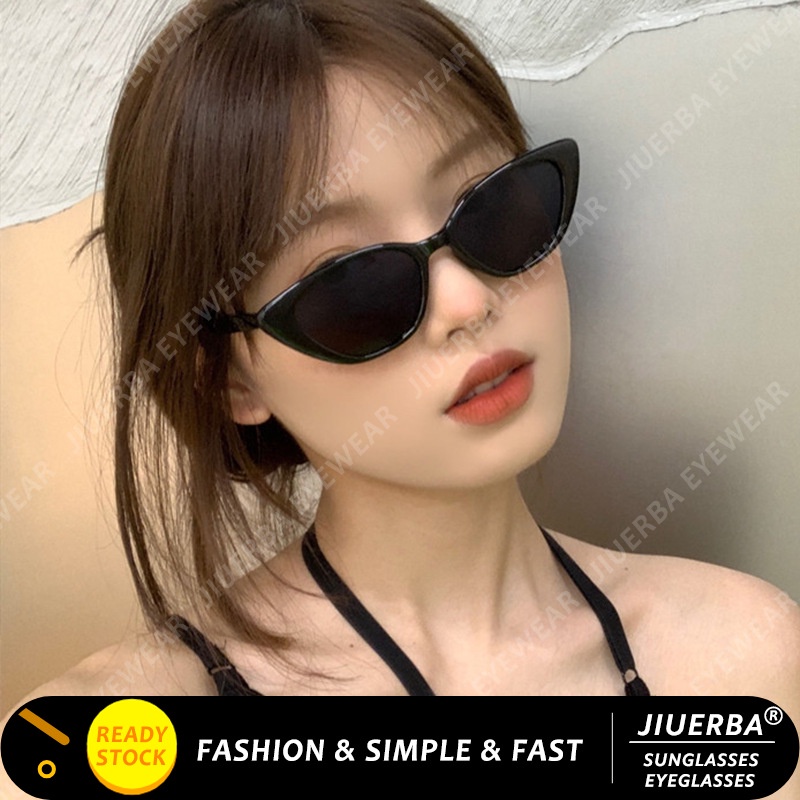 (JIUERBA) Kính Râm Mắt Mèo Tam Giác Gọng Nhỏ Màu Kẹo Thời Trang Phong Cách INS Cho Nữ