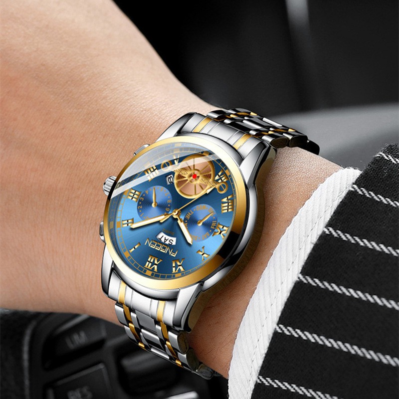 Đồng Hồ Nam FNGEEN Dây Thép Cao Cấp Không Gỉ, Có Lịch Ngày, Phong Cách Doanh Nhân Sang Trọng | BigBuy360 - bigbuy360.vn