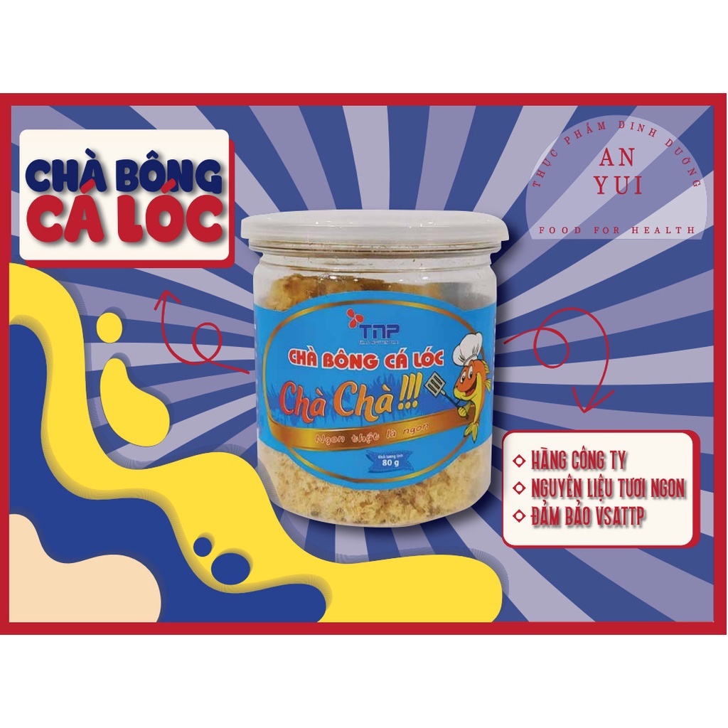 HŨ 80G Chà Bông Cá Lóc Chà Chà Thảo Nguyên Phát TNP, CHÀ BÔNG/RUỐC SẠCH
