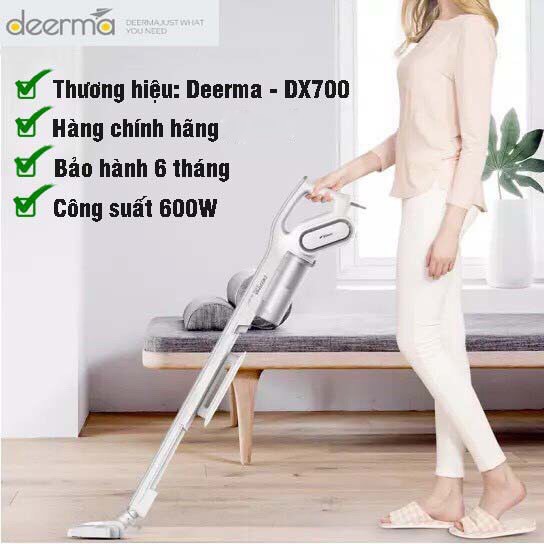 Máy Hút Bụi Gia Đình Cầm Tay Deerma 2 Trong 1 DX700 Thế Hệ Mới HB88