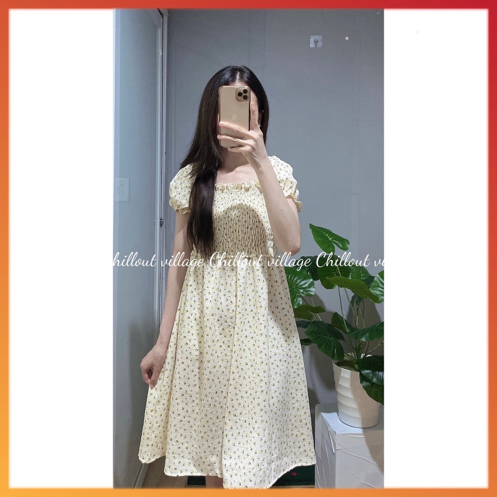 Váy hoa nhí chun ngực, váy chun ngực hoa nhí siêu hot MSP75429 | BigBuy360 - bigbuy360.vn