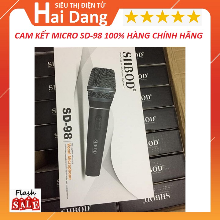 Micro Có Dây Hát Karaoke Chuyên Nghiệp Cam Kết Hàng Chính Hãng SHBOD SD-98 Hát Cực Hay