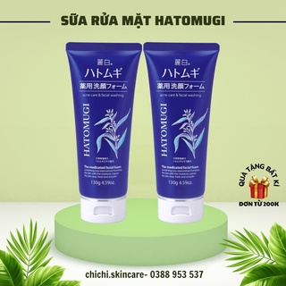 Sữa Rửa Mặt Hatomugi Naturie Hạt Ý Dĩ 130g màu xanh