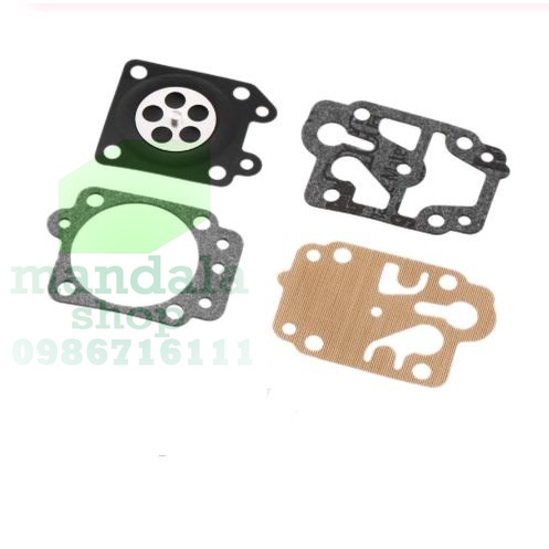 Bộ màng chế, dong chế hòa khí máy cắt cỏ - bộ da bơm, da thở gắn bình xăng con 2 thì 260, 330..