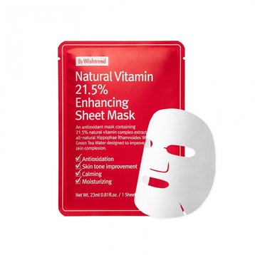 Mặt Nạ Giấy Natural Vitamin 21.5 Enhancing Sheet Mask By Wishtrend