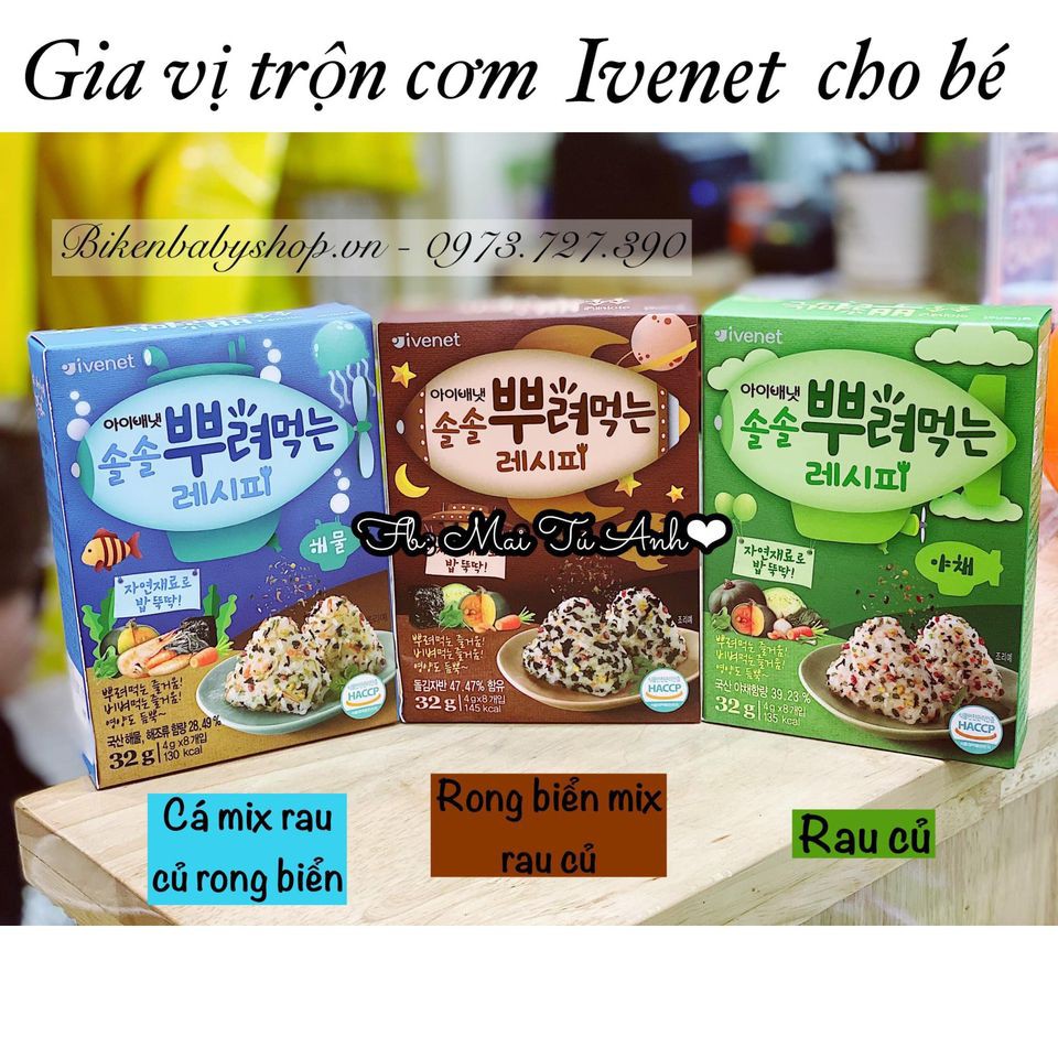 Gia vị rắc cơm Ivenet cho bé 12m+
