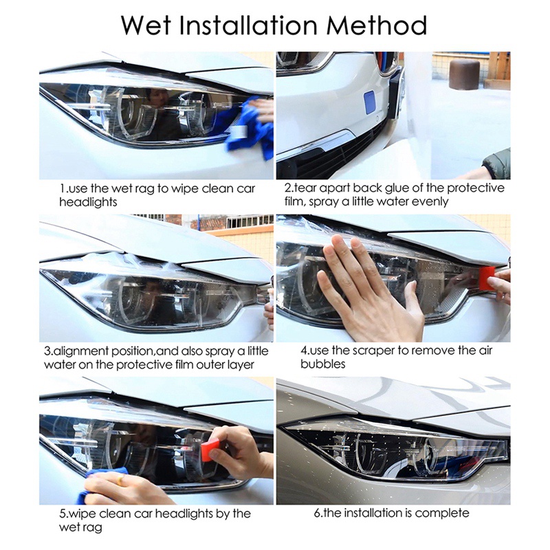 Miếng Dán Bảo Vệ Đèn Pha Xe Hơi Bằng TPU Màu Đen Cho BMW 3 Series G20 G21 2019 2020 2021 d