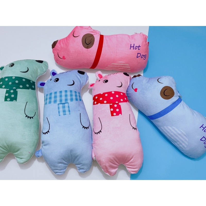 Gối ôm hình chú gấu cho bé Hàng Việt Nam chất lượng cao Chất liệu vải cotton và bông gòn