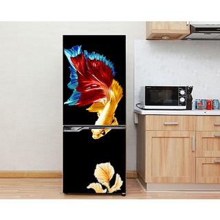 Decal dán trang trí tủ lạnh mẫu cá koi 4