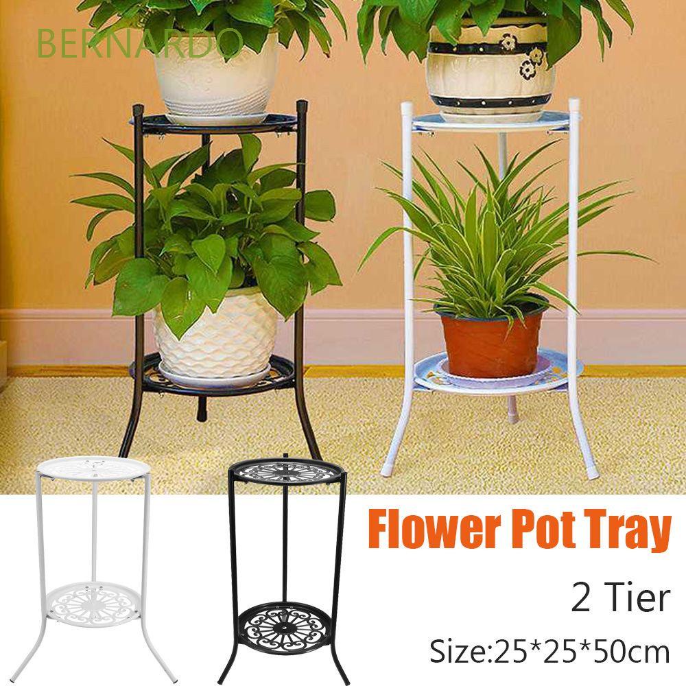 Giá đỡ chậu cây bonsai bằng kim loại 2 tầng trang trí nhà cửa sân vườn