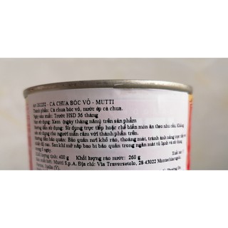 [400g – Peeled] Cà chua bóc vỏ [Italia] MUTTI Peeled Tomatoes (bph-hk)