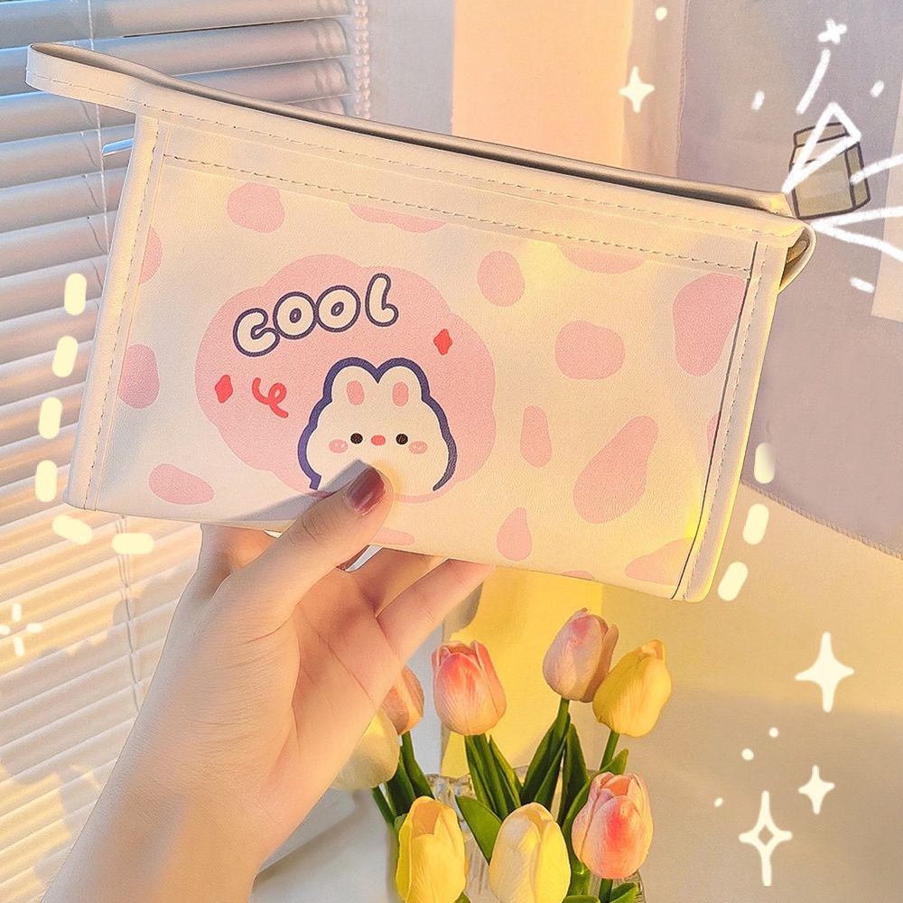 Túi đựng bút/đồ trang điểm sức chứa lớn có khóa kéo nhiều màu sắc