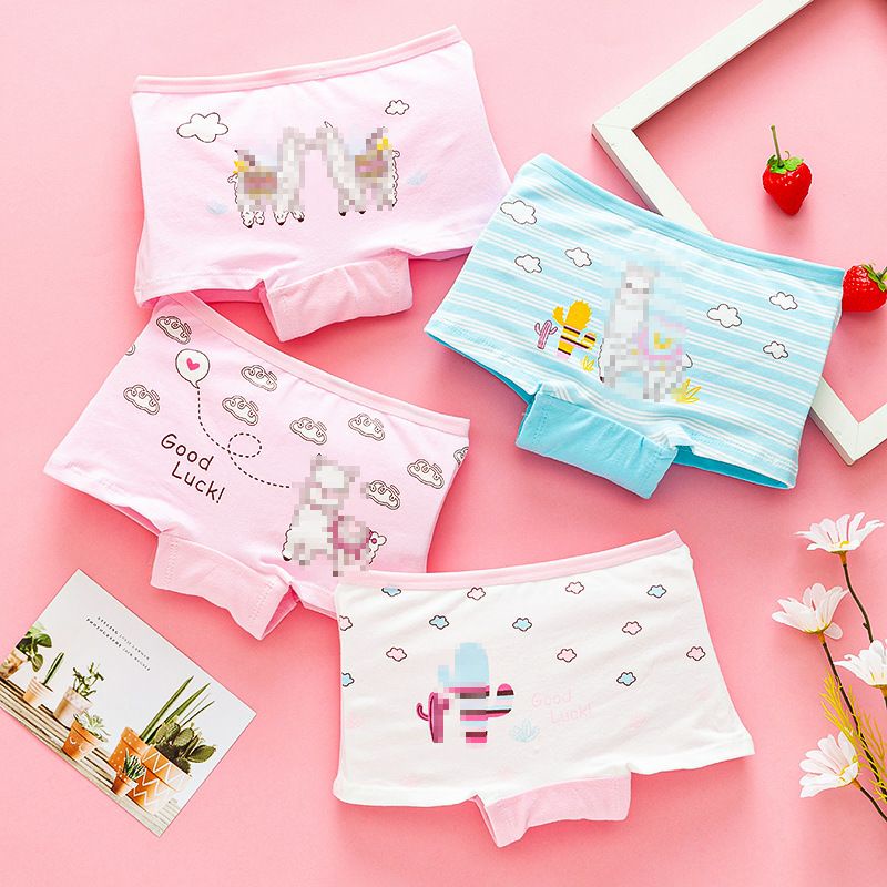 Set 4 Quần Chip Bé Gái  Chất Cotton 100%, Hoạt Tiết Dễ Thương kute