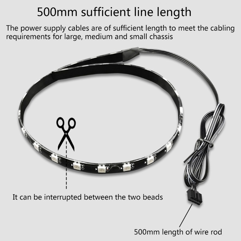 Dải Đèn Led Trang Trí 40cm Rgb / Argb 4 Pin / 5v Argb
