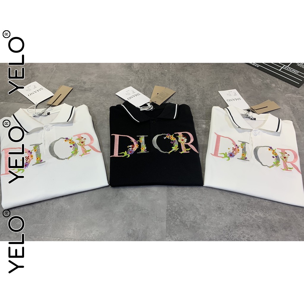 Áo Thun Có Cổ, Áo Phông Polo Nam In Chữ Phối Hoa Độc Lạ Chất Liệu Cotton Thời Trang Thoáng Mát YELO- AC82 | BigBuy360 - bigbuy360.vn