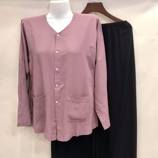 Bộ Lanh Nhung Dài Tay Thu Đông Trung Niên Cho Các Bà Các Mẹ