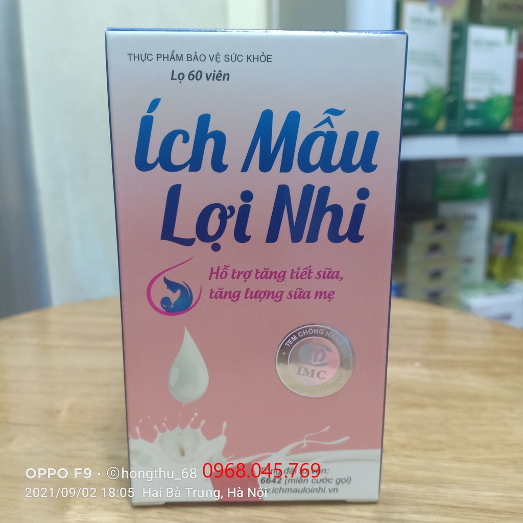 Viên uống lợi sữa ÍCH MẪU LỢI NHI lọ 60 viên