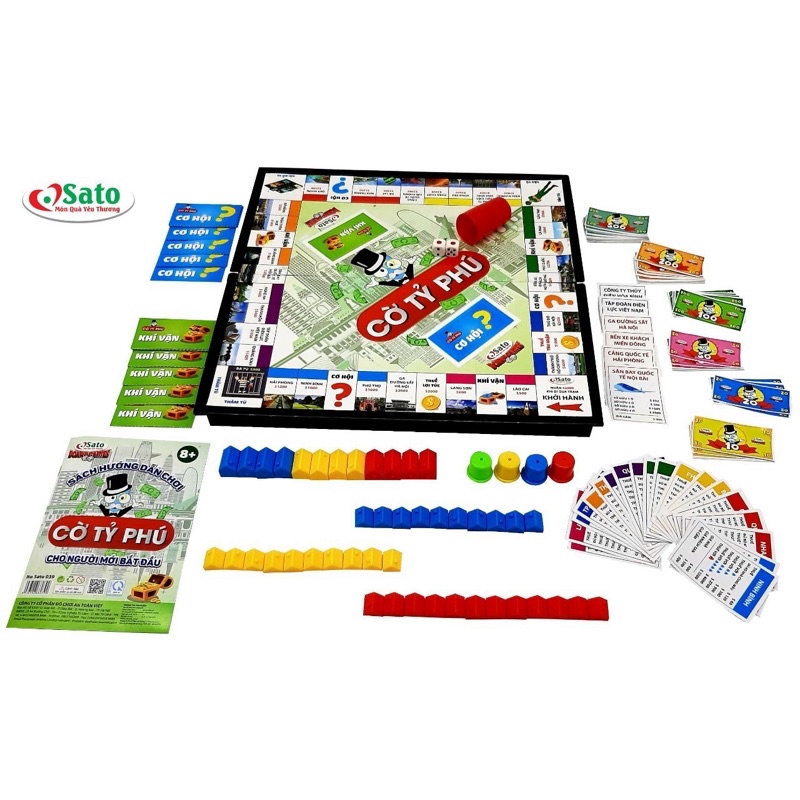 Cờ Tỷ Phú Sato (Monopoly Thử Thách Làm Giàu,Phiên Bản Các Địa Danh Việt Nam ( KUNBABYSHOP - MSKUN039)